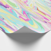 渦巻カラフルき液体絵画の美的デザイン ラッピングペーパー (角)