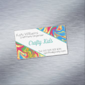 渦巻カラフルき絵を描 マグネット名刺 (インサイチュ)