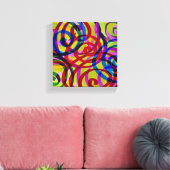 渦巻カラフルき キャンバスプリント (インサイチュ (リビング))
