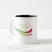 渦巻カラフルき ツートーンマグカップ (正面左)