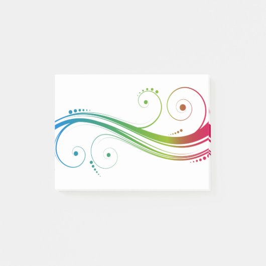 渦巻カラフルき ポストイット (正面)