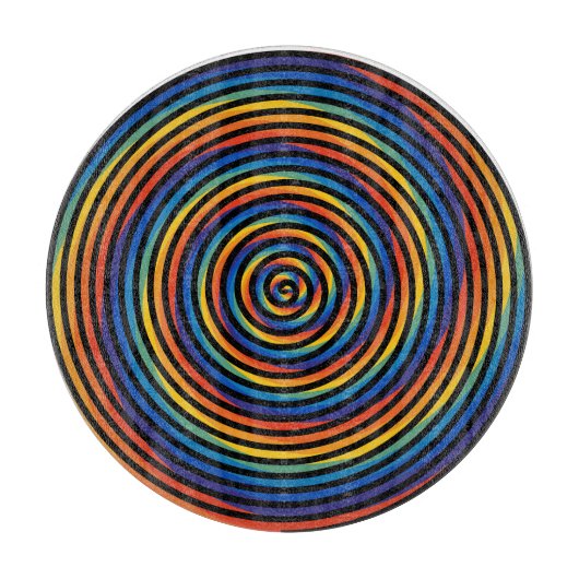 渦巻カラフル旋回 カッティングボード (正面)