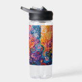 渦巻サイケデリックき油塗装 ウォーターボトル (右面)