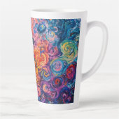 渦巻サイケデリックき油塗装 カフェラテマグ (右)