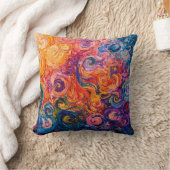 渦巻サイケデリックき油塗装 クッション (ブランケット)