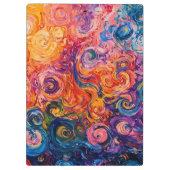 渦巻サイケデリックき油塗装 クリップボード (裏面)