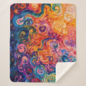 渦巻サイケデリックき油塗装 シェルパブランケット (正面)