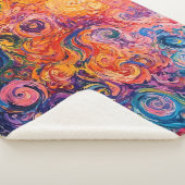 渦巻サイケデリックき油塗装 シェルパブランケット (3/4)