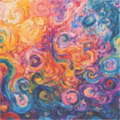 渦巻サイケデリックき油塗装 シール (正面)