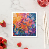 渦巻サイケデリックき油塗装 スタンダードカクテルナプキン (インサイチュ)