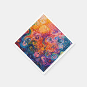 渦巻サイケデリックき油塗装 スタンダードカクテルナプキン (角)