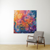 渦巻サイケデリックき油塗装 タペストリー (インサイチュ)