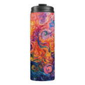 渦巻サイケデリックき油塗装 タンブラー (正面)