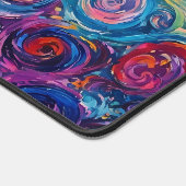 渦巻サイケデリックき油塗装 デスクマット (コーナー)
