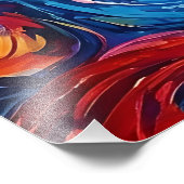 渦巻サイケデリックき油塗装 フォトプリント            (角)