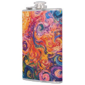 渦巻サイケデリックき油塗装 フラスク (左)