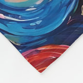 渦巻サイケデリックき油塗装 フリースブランケット (角)