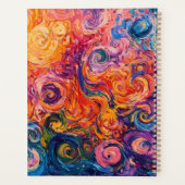 渦巻サイケデリックき油塗装 プランナー手帳 (裏面)