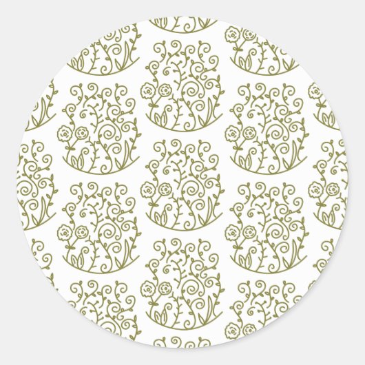 渦巻パターン（の模様が）あるく ラウンドシール (正面)