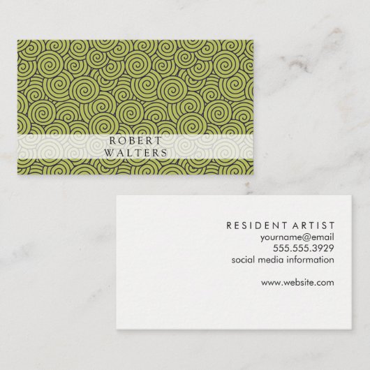 渦巻パターン 名刺 (正面/裏面)