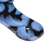 渦巻パーソナライズされたきティール(緑がかった色)と青花びら カッティングボード (角)