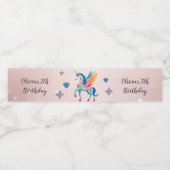 渦巻パーソナライズされたきユニコーン ペットボトルラベル (シングルラベル)