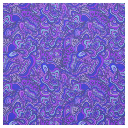 渦巻ファンキーき抽象芸術紫 ファブリック (見本)