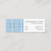 渦巻モダンエレガントき模様（青） スキニー名刺 (裏面)
