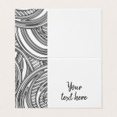 渦巻モダン日本のき状のスタイル折り畳みテントカード 名刺 (外部フラット)