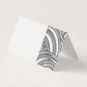 渦巻モダン日本のき状のスタイル折り畳みテントカード 名刺 (裏面)