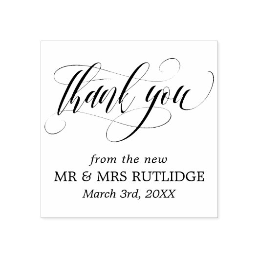 渦巻形のありがとうござ結婚う –  ラバースタンプ (インプリント)