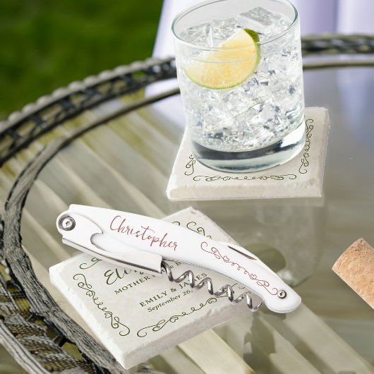 渦巻形のお洒落Doodle Any Color Wedding Party ソムリエナイフ