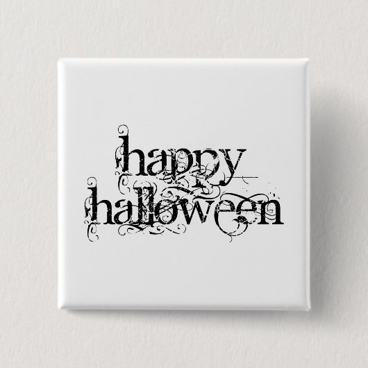 渦巻形のでグランジなハッピーハローウィン 缶バッジ (正面)