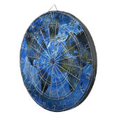 渦巻形ので青いArylicの世界地図 ダーツボード (正面右)