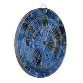 渦巻形ので青いArylicの世界地図 ダーツボード (正面左)