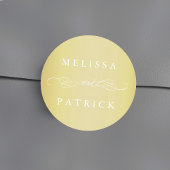 渦巻形のと脚本結婚の金フェイク箔 ラウンドシール