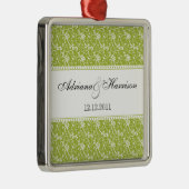 渦巻形のなつる植物のダマスク織の結婚式のオーナメント メタルオーナメント (右)