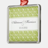 渦巻形のなつる植物のダマスク織の結婚式のオーナメント メタルオーナメント (左)