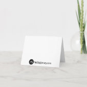 渦巻形のなピンクの鳥のメッセージカードは折られるノート感謝していしています サンキューカード (裏面)