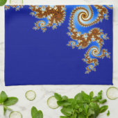 渦巻形のなフラクタル茶色がかった鋼色 キッチンタオル (折り畳み)