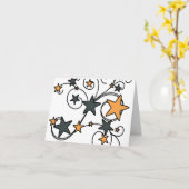 渦巻形のな仕事ハロウィン カード (黄色い花)