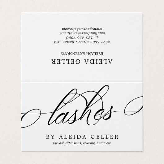 渦巻形のな原稿の鞭の芸術家のアフターケア 名刺 (外部フラット)