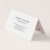 渦巻形のな原稿の鞭の芸術家のアフターケア 名刺 (裏面)