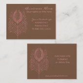 渦巻形のな孔雀は名刺に羽をつけます 名刺 (正面/裏面)