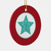 渦巻形のな星の陶磁器のクリスマスオーナメント セラミックオーナメント (右)