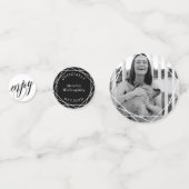 渦巻形のな書道及び写真の退職パーティー コンフェッティ (裏面)