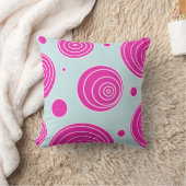 渦巻形のな点は淡いブルーおよびピンクで縞で飾り、 クッション (ブランケット)