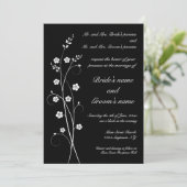 渦巻形のな開花の結婚式招待状 招待状 (スタンド正面)