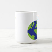 渦巻形のな鳥は地球に優しい地球のための世界を救います コーヒーマグカップ (中央)
