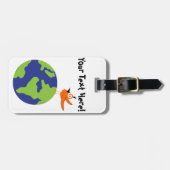 渦巻形のな鳥は地球に優しい地球のための世界を救います ラゲッジタグ (正面横)